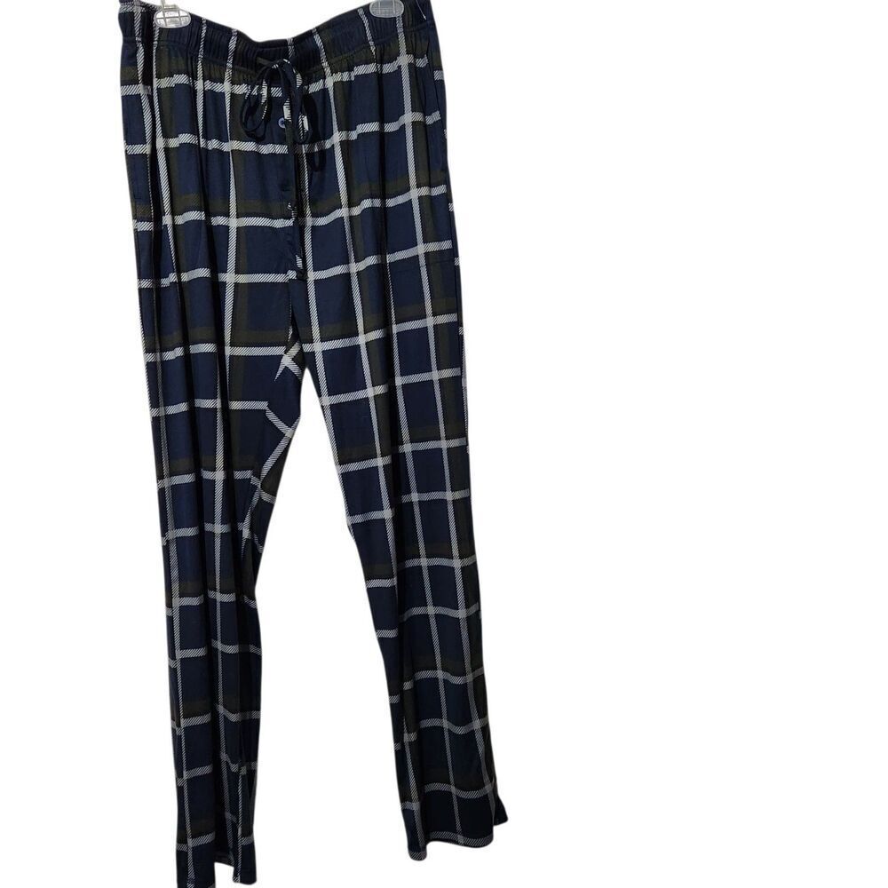 Cuddl Duds Pajama Pants Size XL Blue Plaid With Pockets. New
